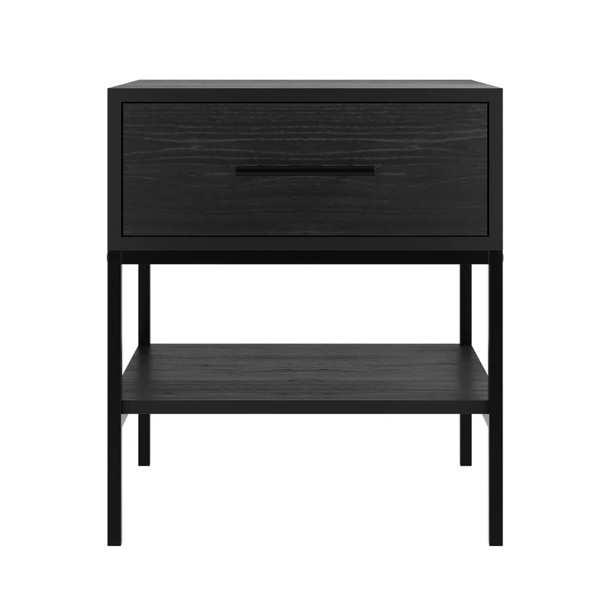 HO+ME Boston Bedside Cabinet In Matte Black - Image 2