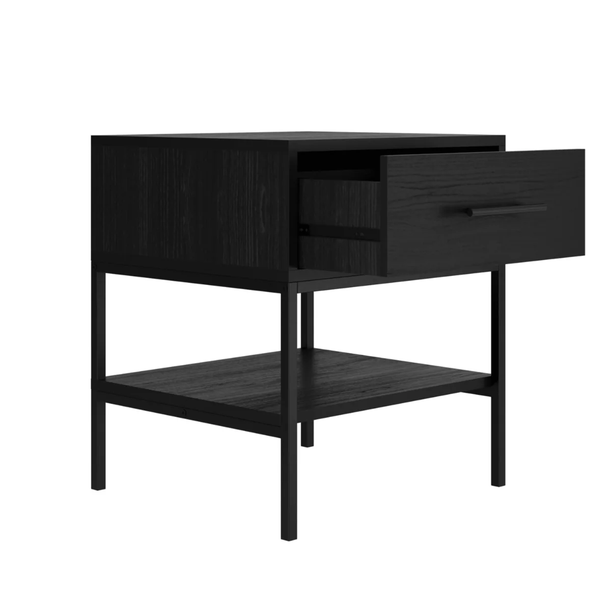 HO+ME Boston Bedside Cabinet In Matte Black - Image 3