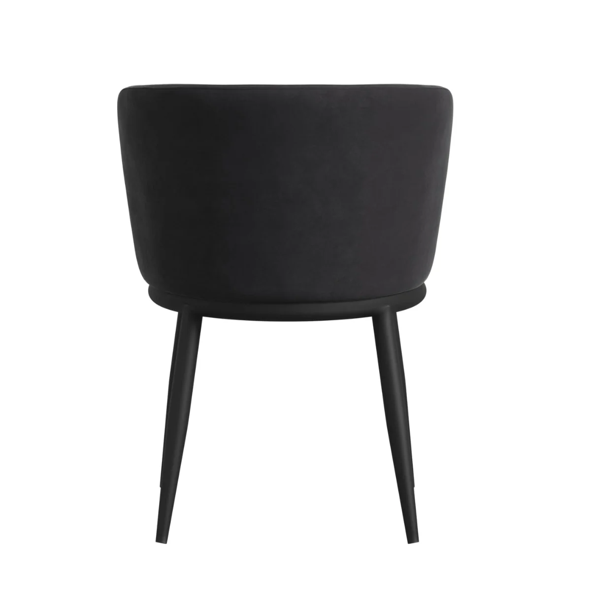 HO+ME Bowie Dining Set of Two Dining Chairs In Black Velvet - Image 3