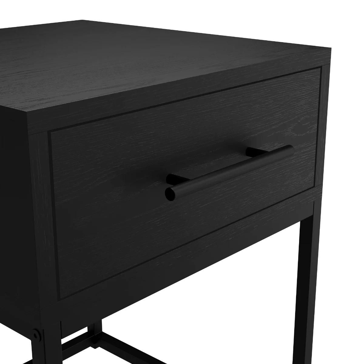 HO+ME Bray Bedside Cabinet In Matte Black - Image 5