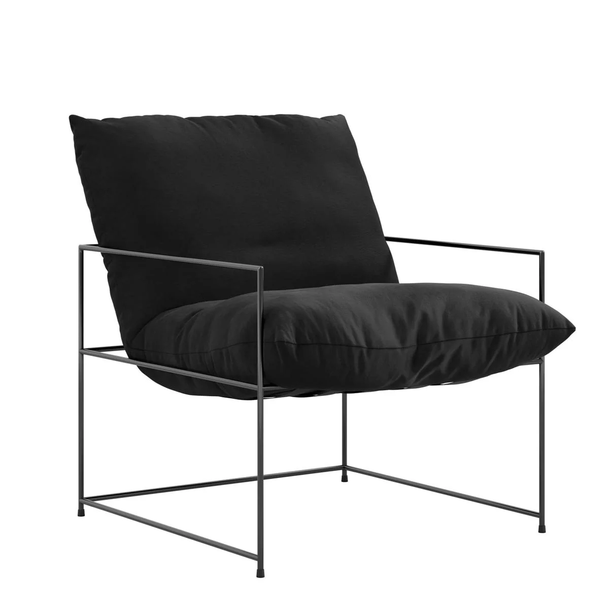 HO+ME Brook Accent Chair In Black Velvet - Image 2