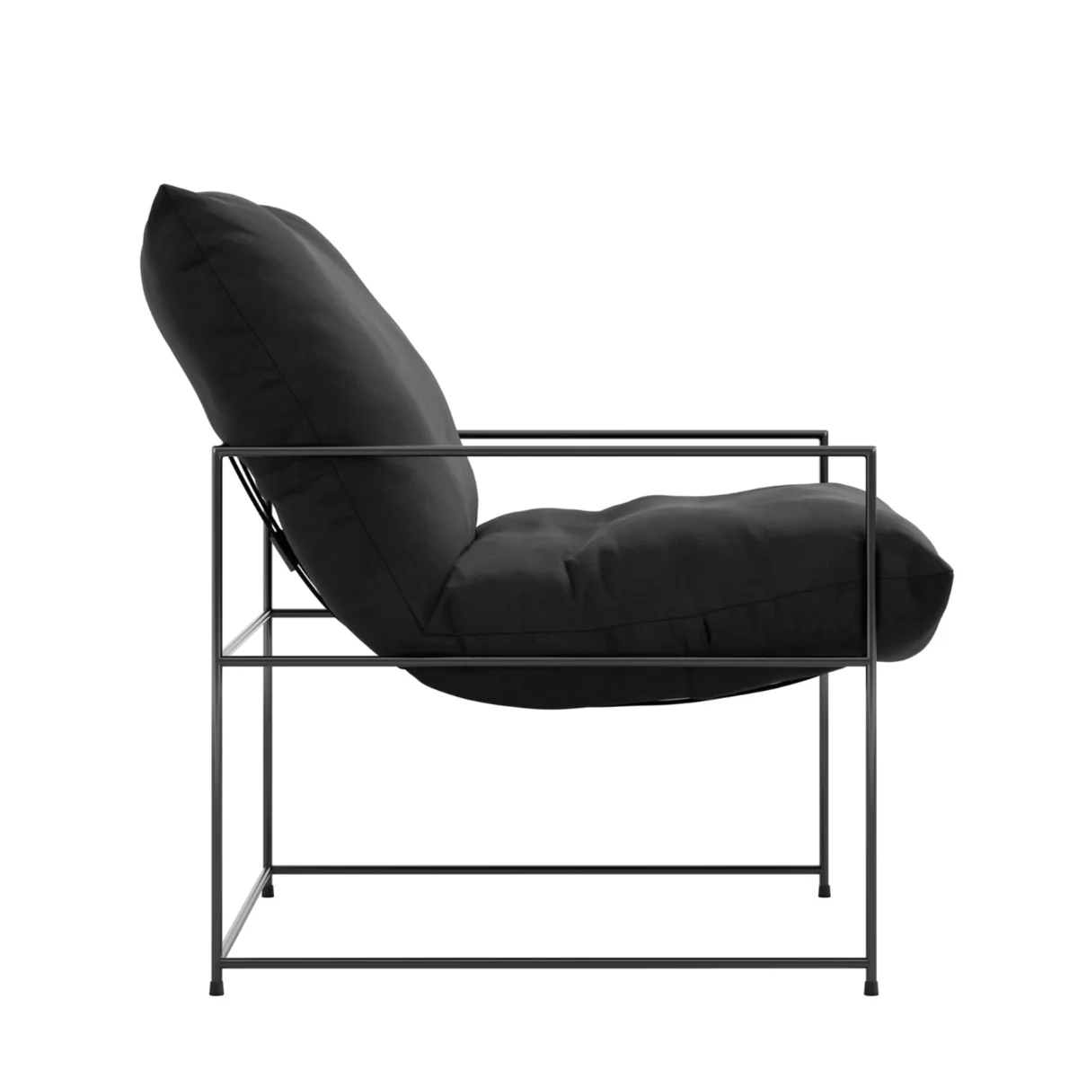 HO+ME Brook Accent Chair In Black Velvet - Image 3