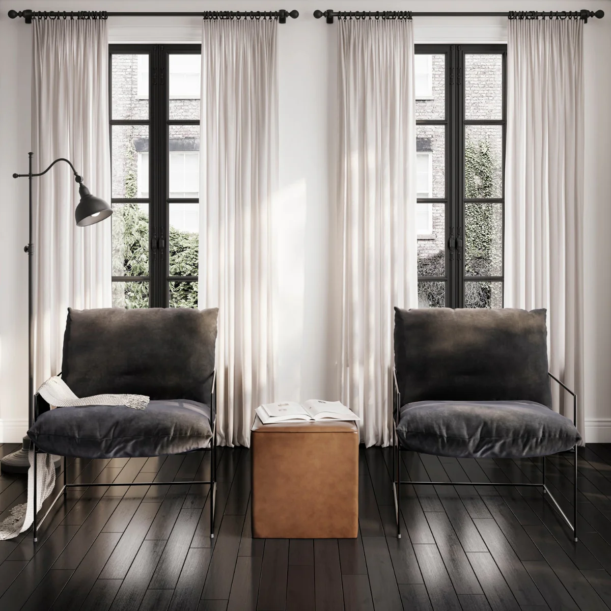 HO+ME Brook Accent Chair In Black Velvet - Image 6