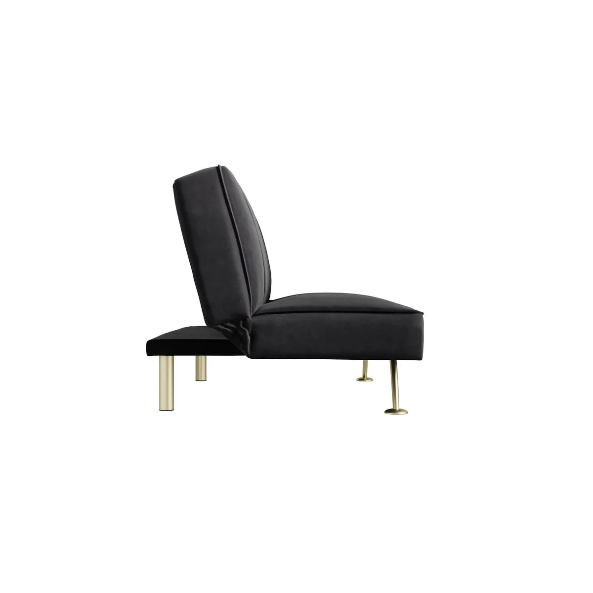 HO+ME Brunel Sofa Bed In Brushed Gold And Black Velvet - Image 3