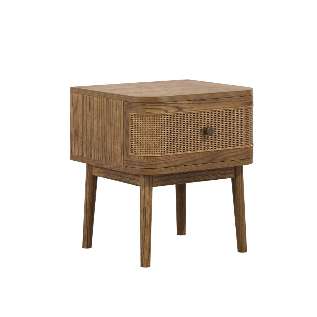 HO+ME Callie Bedside Cabinet In Smoked Wood - Image 2