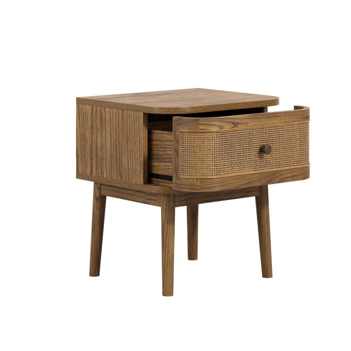 HO+ME Callie Bedside Cabinet In Smoked Wood - Image 3