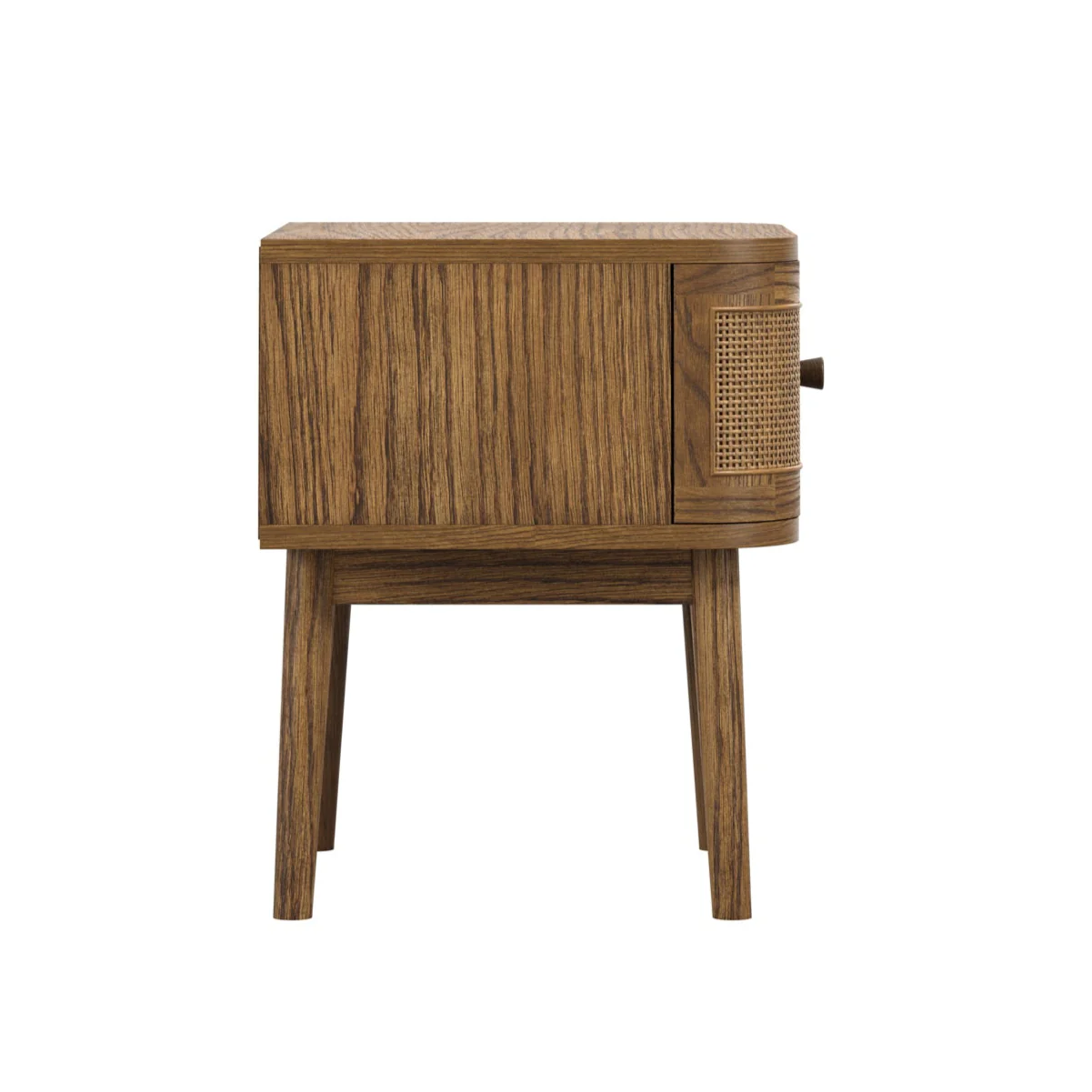 HO+ME Callie Bedside Cabinet In Smoked Wood - Image 4