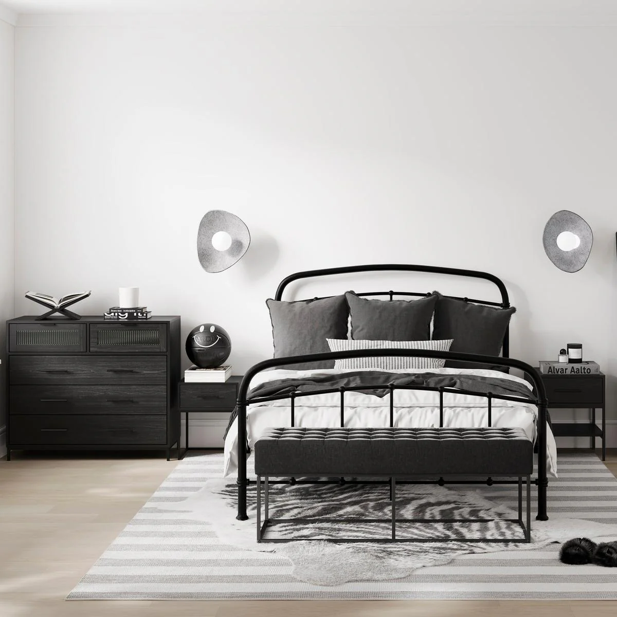 HO+ME Camden Reeded Glass Chest Of Drawers In Black - Image 6