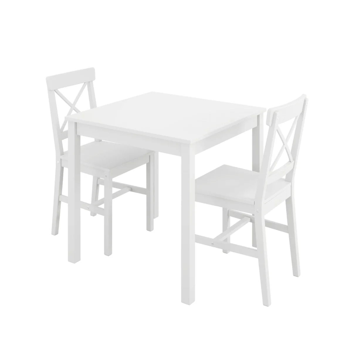 HO+ME Crawford 2 Seater Dining Table Set In White