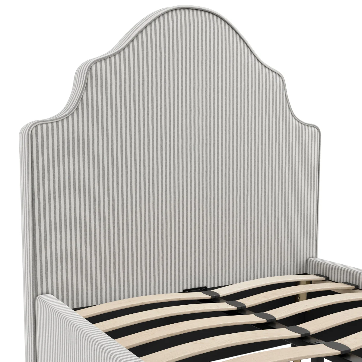 HO+ME Darcy Single Bed With Grey Thin Stripe Ticking - Image 4