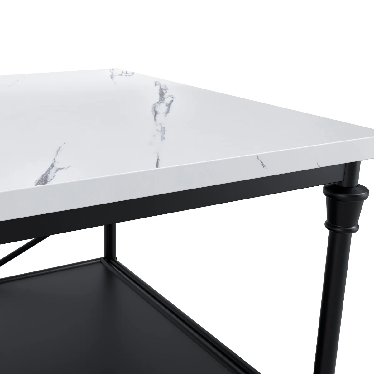 HO+ME Fairmont Marbled Kitchen Island Table - Image 4
