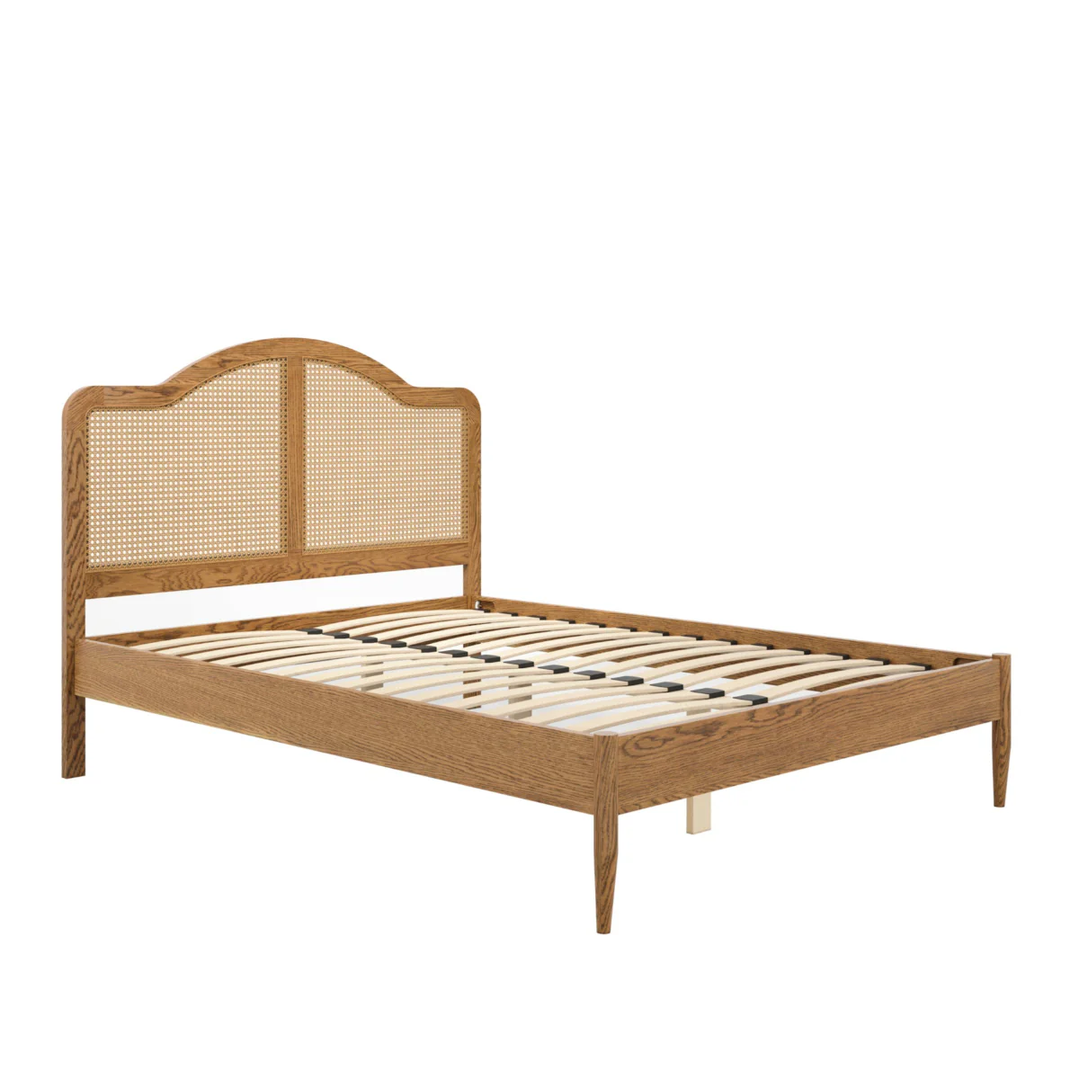 HO+ME Florian Double Bed In Smoked Wood - Image 3
