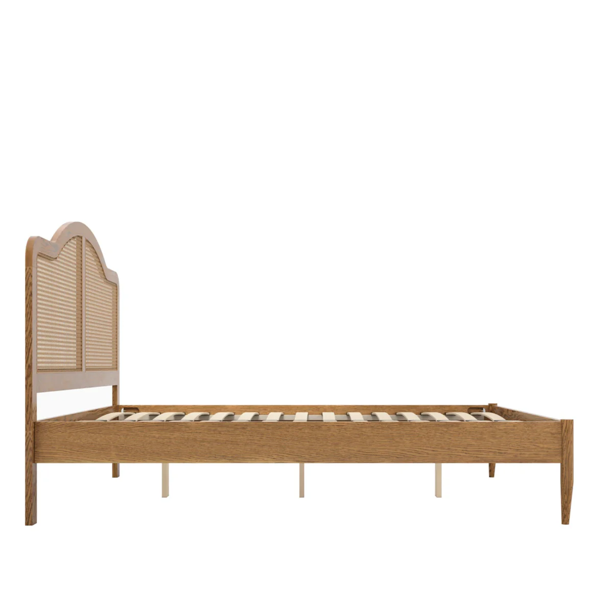 HO+ME Florian Double Bed In Smoked Wood - Image 4