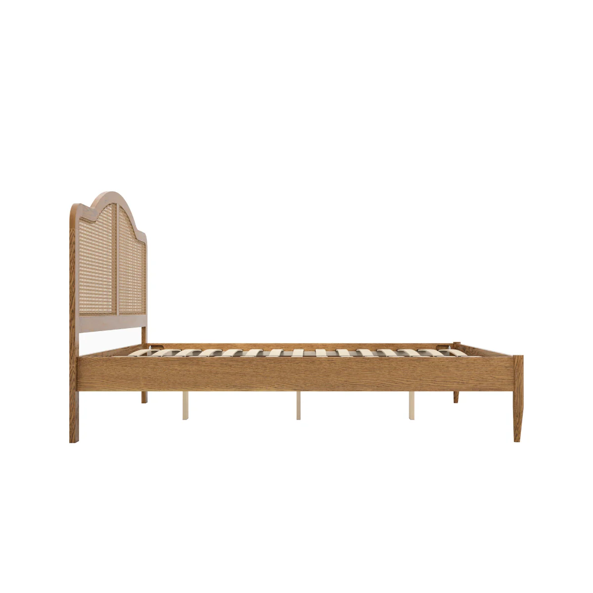 HO+ME Florian King Size Bed In Smoked Wood - Image 4