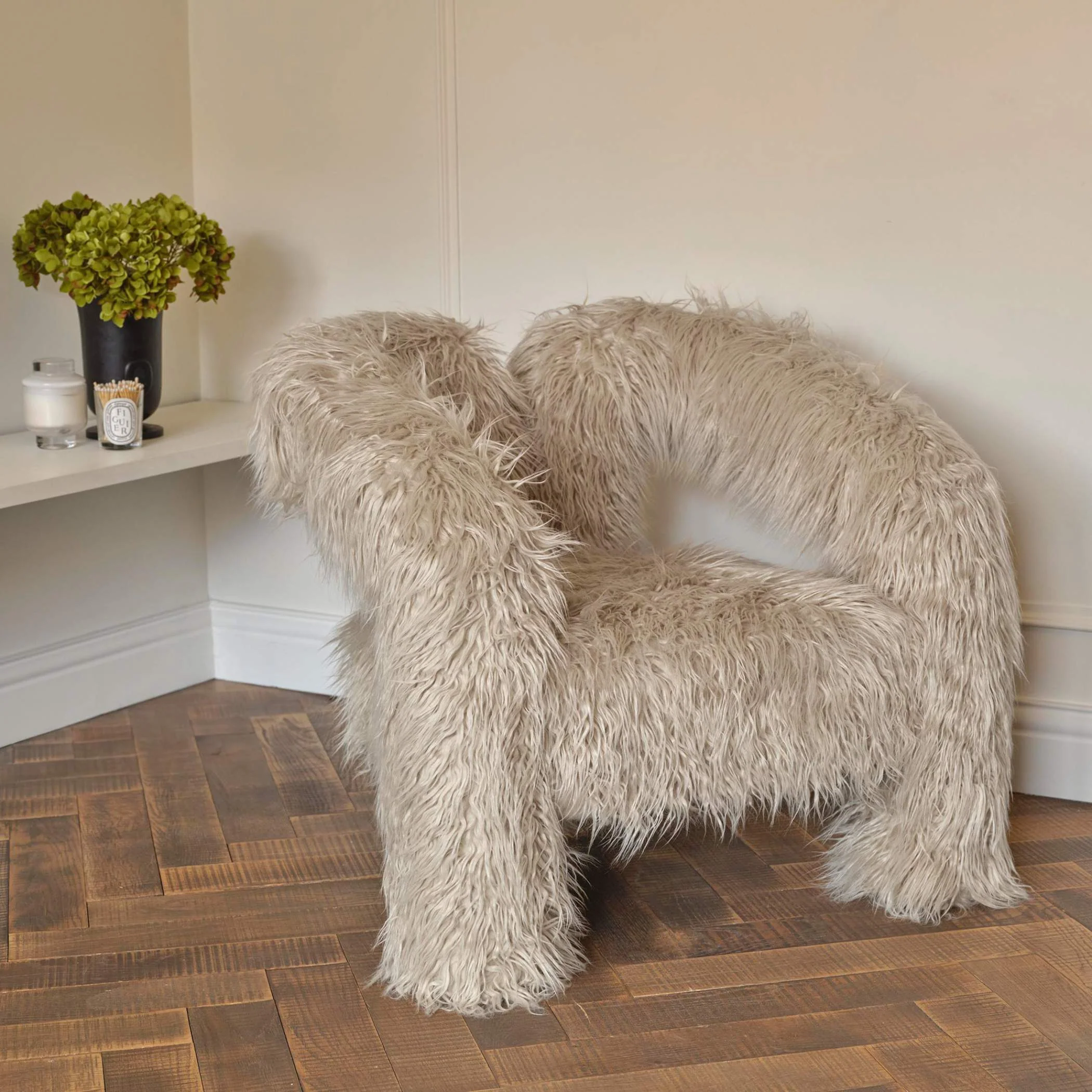 HO+ME Frai Occasional Chair In Ivory Mongolian - Image 3