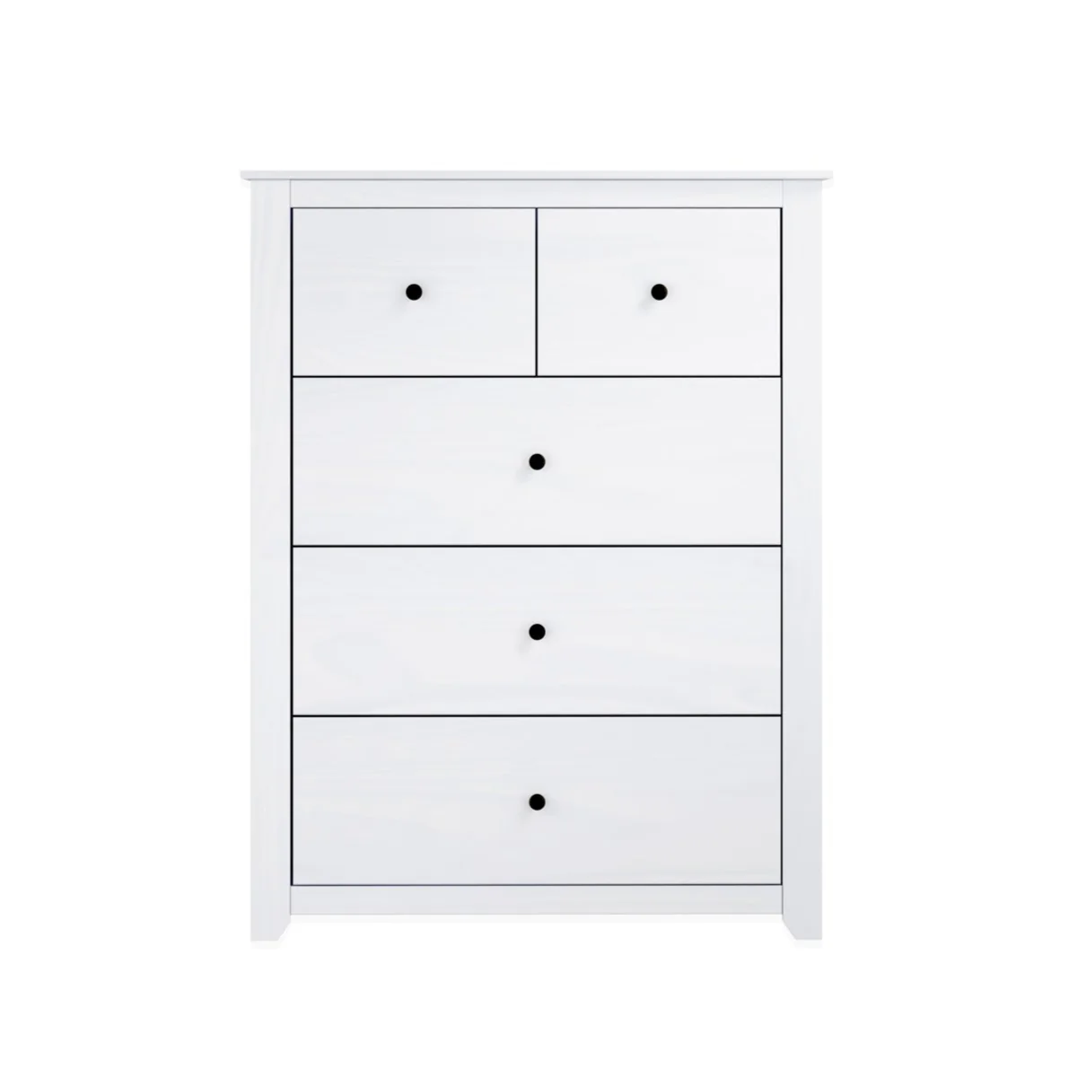 HO+ME Havana 5 Drawer Chest In Washed White - Image 2