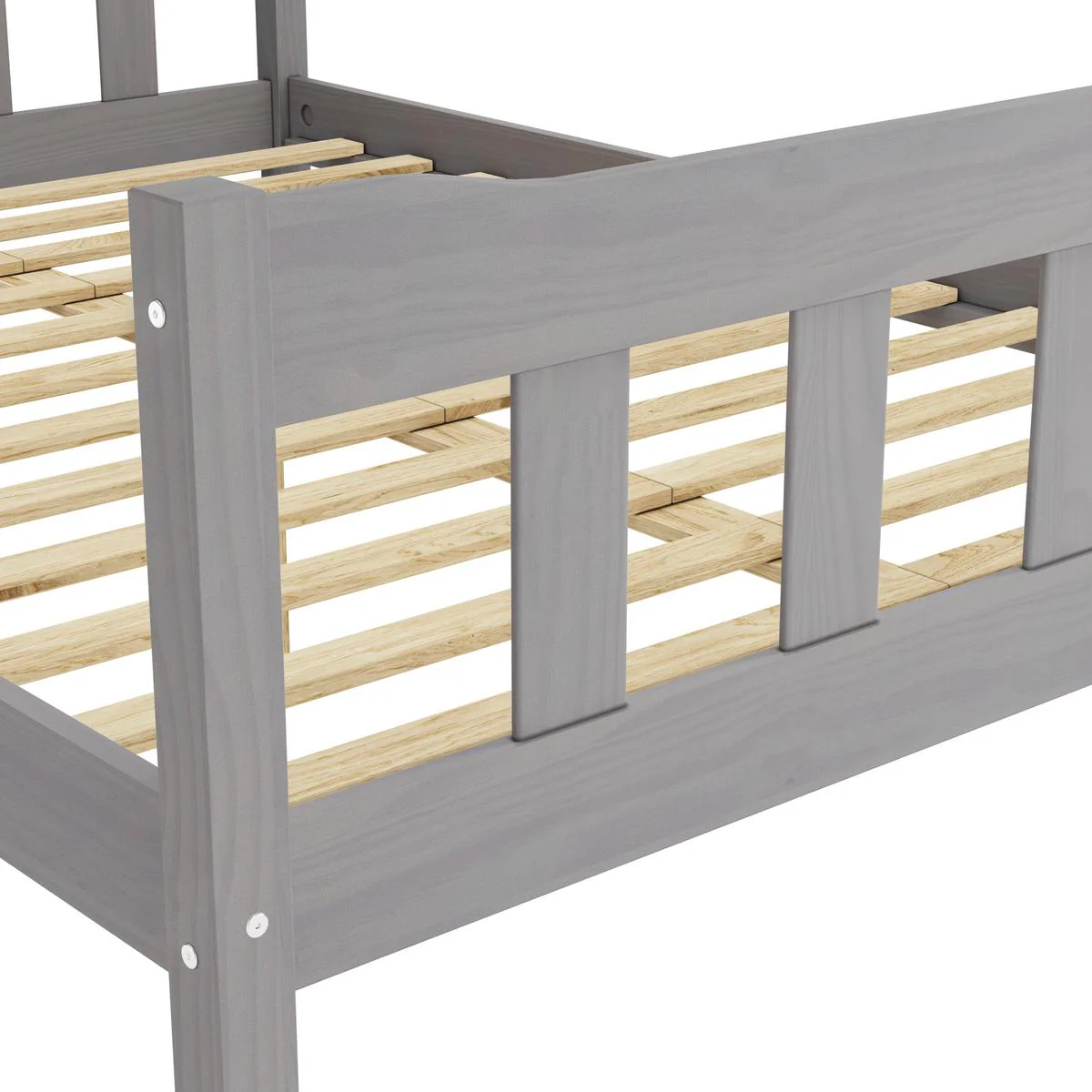 HO+ME Havana Double Bed In Washed Grey - Image 4