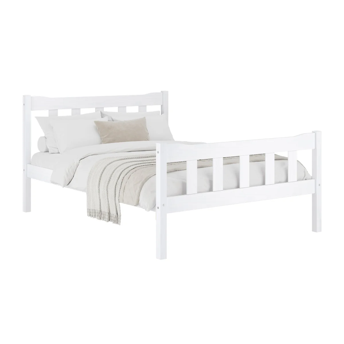 HO+ME Havana Double Bed In Washed White - Image 2