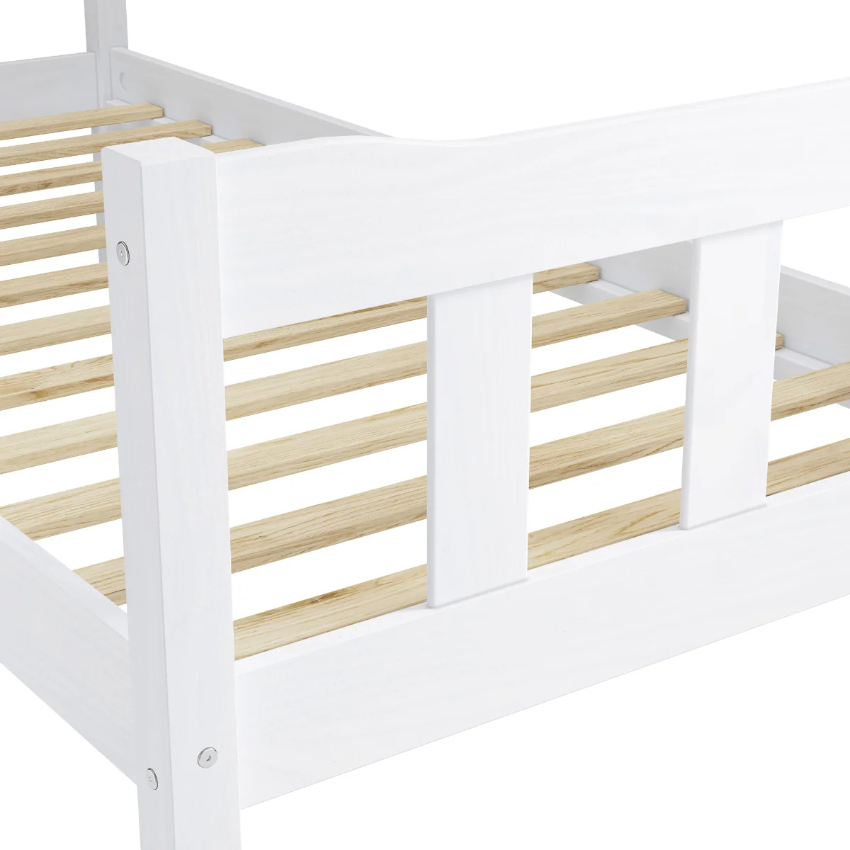 HO+ME Havana Single Bed In Washed White - Image 4