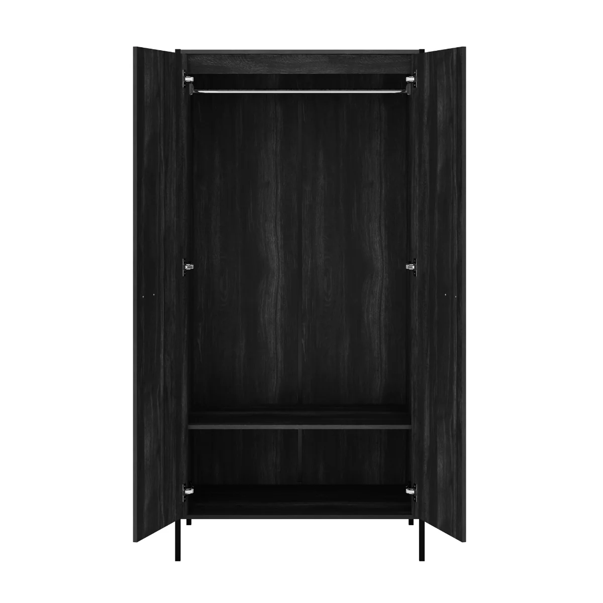 HO+ME Hoxton 2 Door Wardrobe In Black - Image 3
