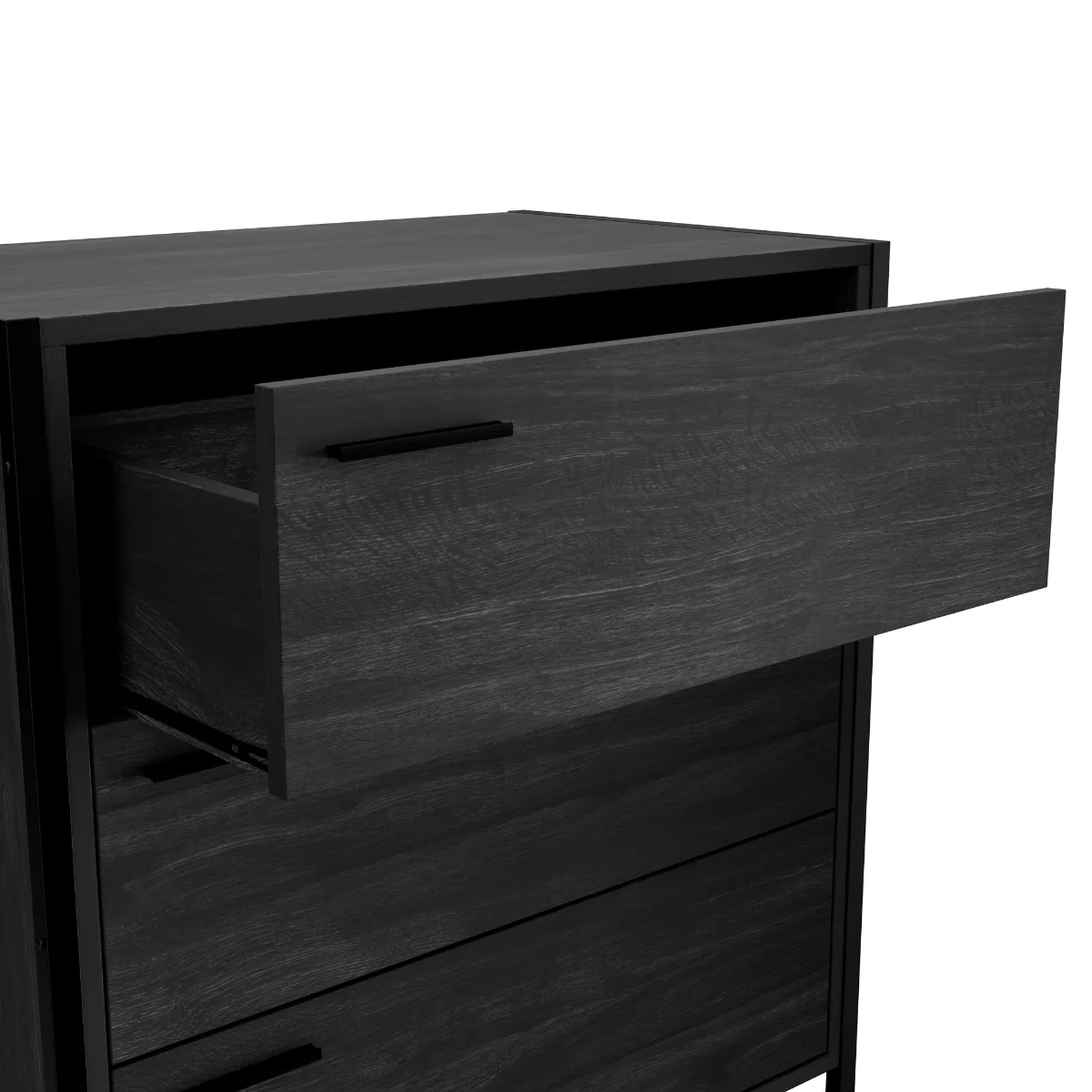 HO+ME Hoxton 3 Drawer Chest In Black - Image 3