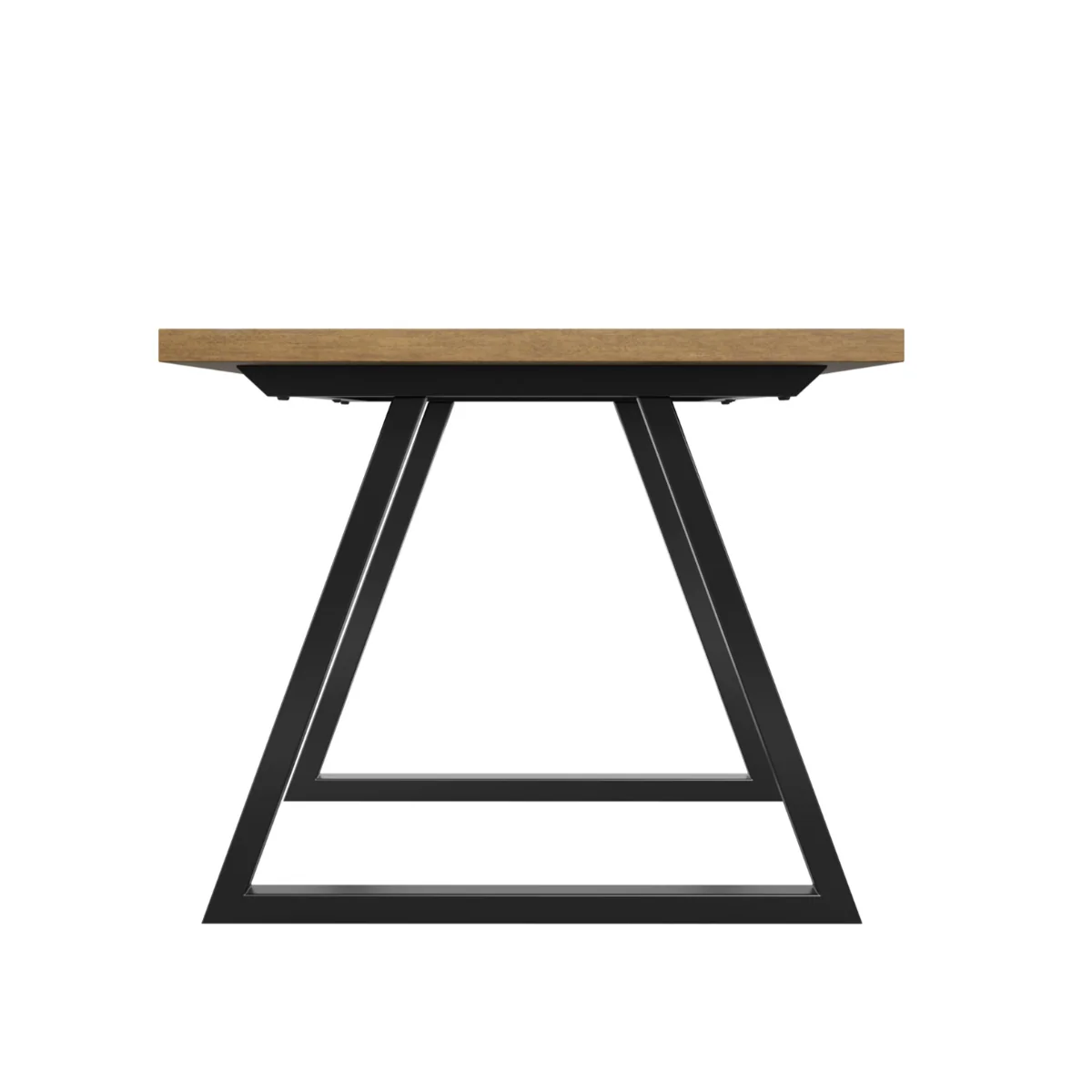HO+ME Hyde Dining Table In Black And Whiskey Herringbone - Image 3