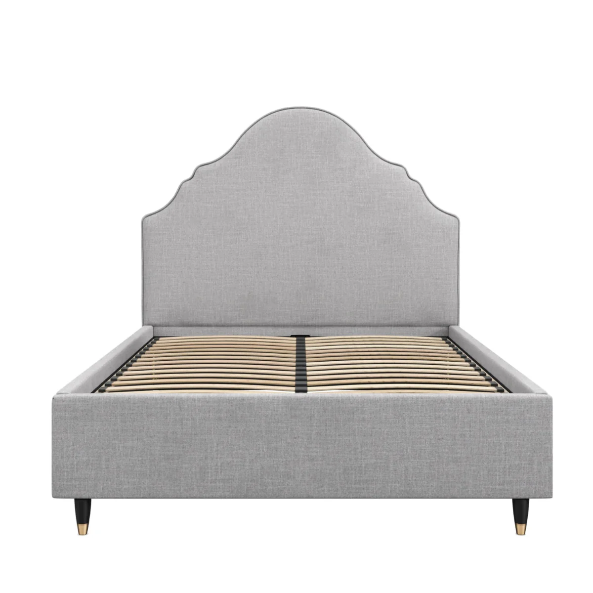 HO+ME Isla King Size Bed In Light Grey