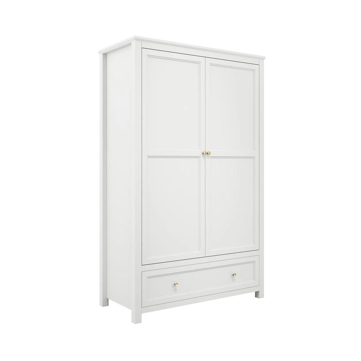 HO+ME Kernow 2 Door Wardrobe In White - Image 4