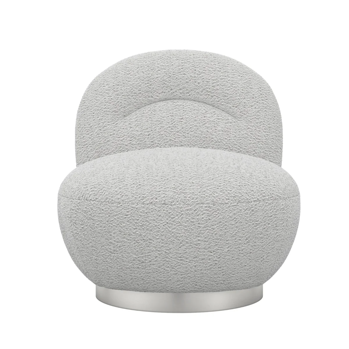 HO+ME Langham Swivel Occasional Chair In Cloud Grey