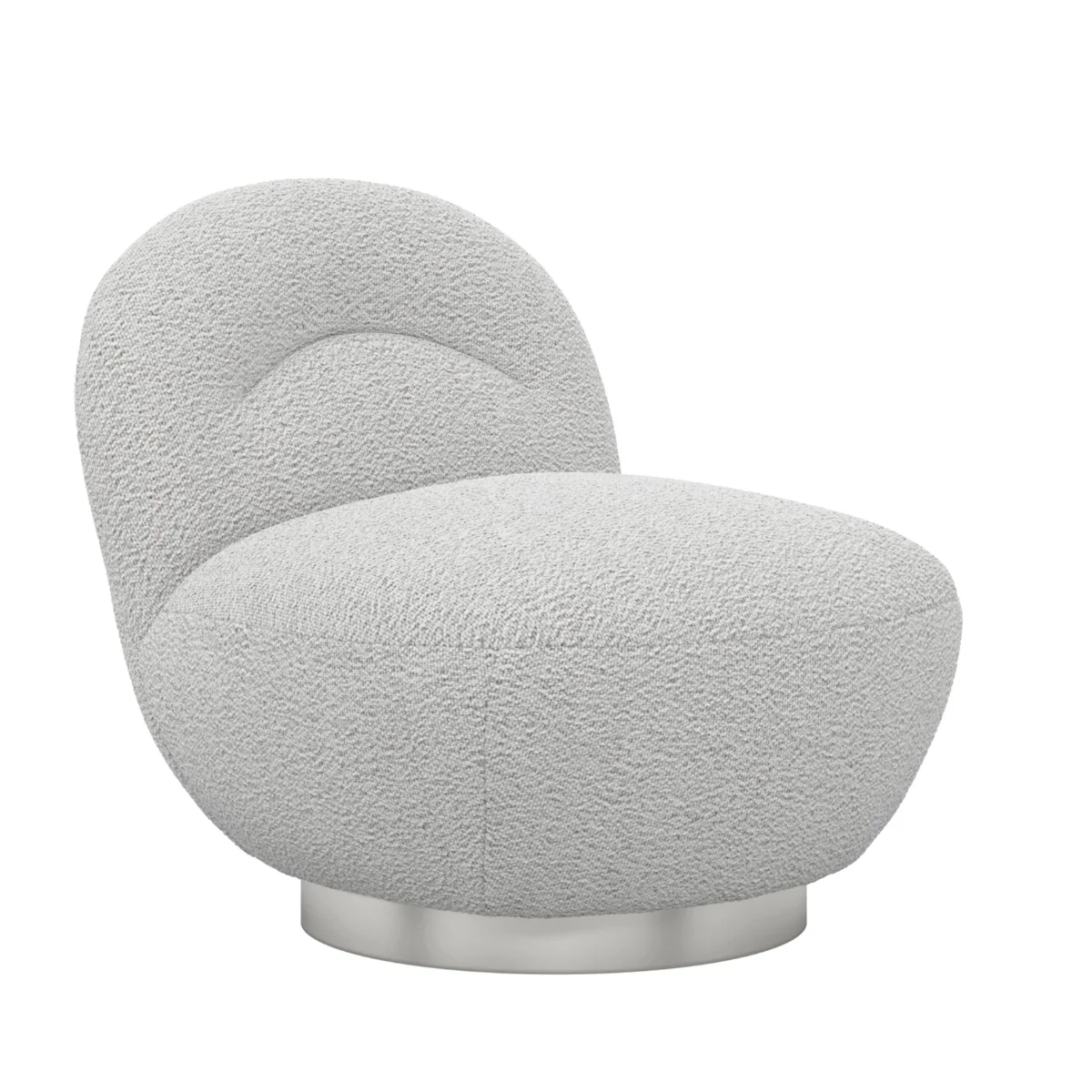 HO+ME Langham Swivel Occasional Chair In Cloud Grey - Image 2