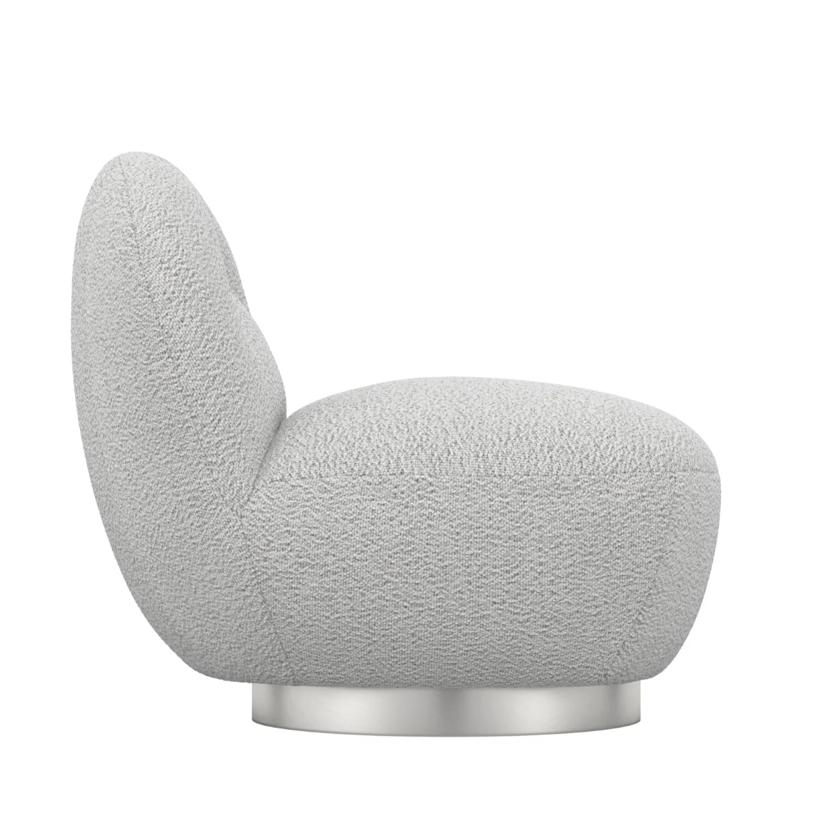 HO+ME Langham Swivel Occasional Chair In Cloud Grey - Image 3