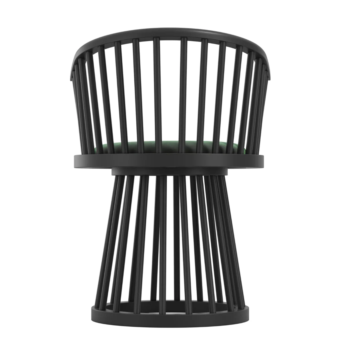 HO+ME Lina Dining Chair In Black And Forest Green - Image 3