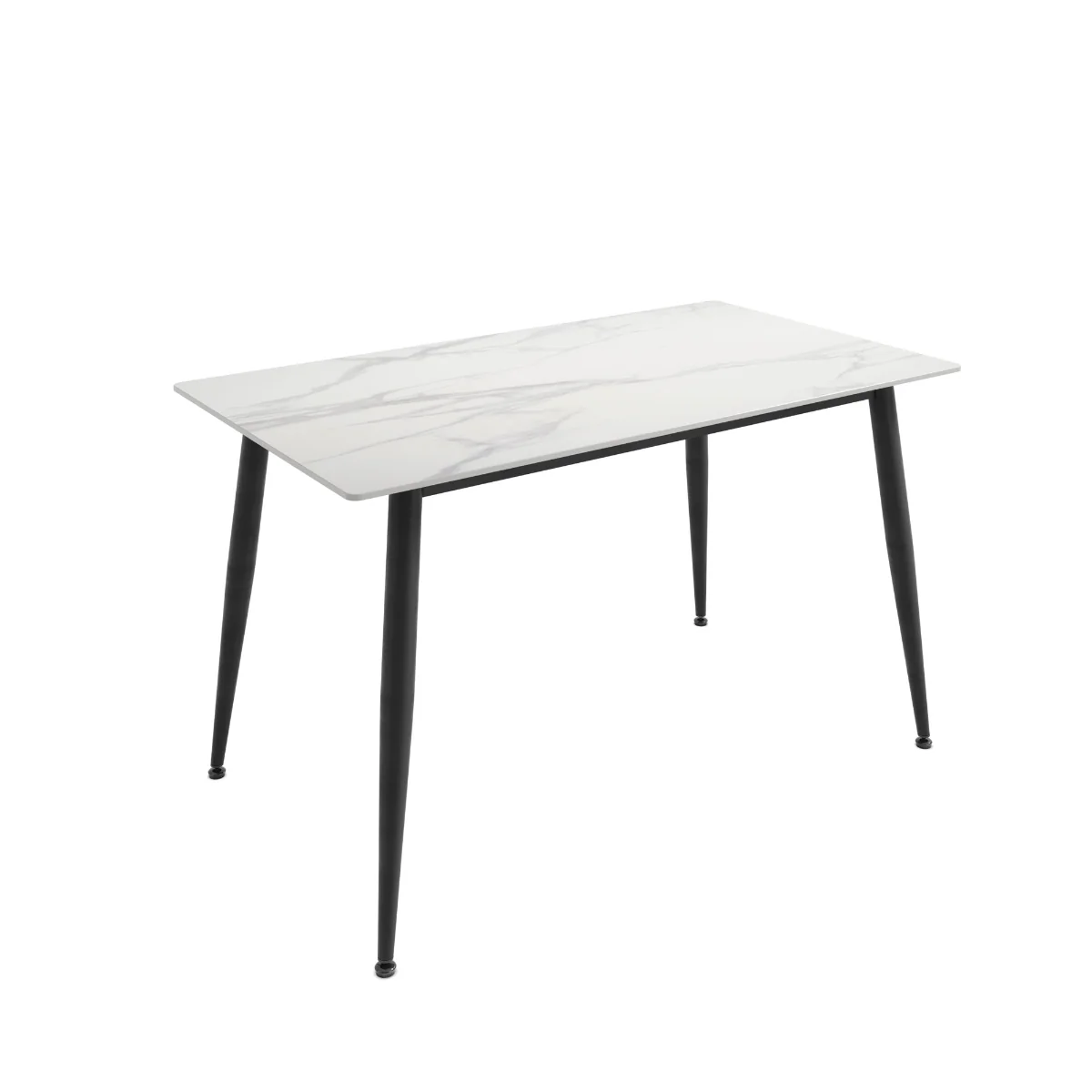 HO+ME Luna Marbled Dining Table And Chairs Set In Black - Image 3