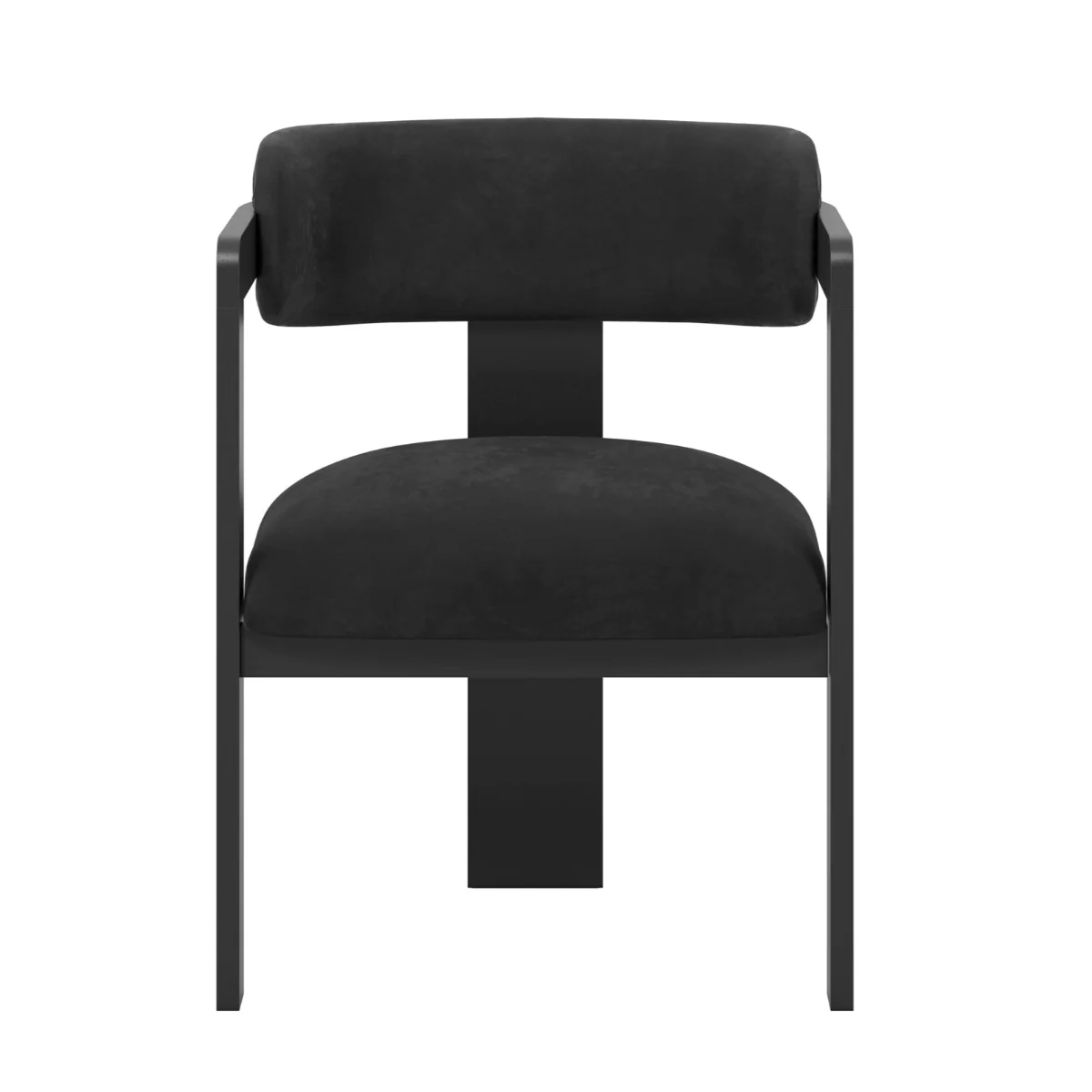 Oti Mai Curved Dining Chair In Black