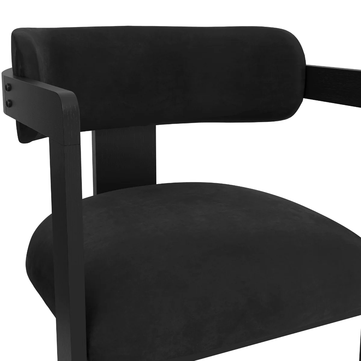 Oti Mai Curved Dining Chair In Black - Image 5