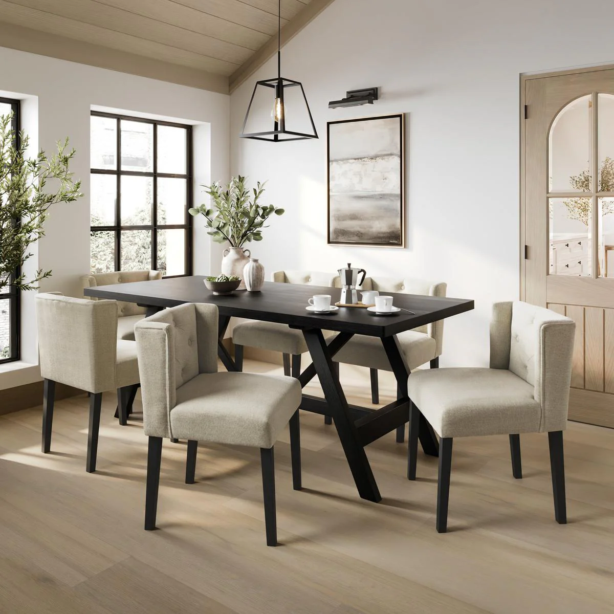 HO+ME Nantucket Dining Table In Matte Black - Image 5