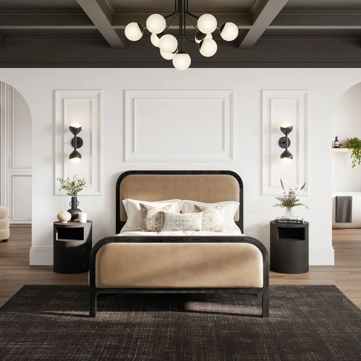 HO+ME Yori Black Bedside Cabinet - Image 6