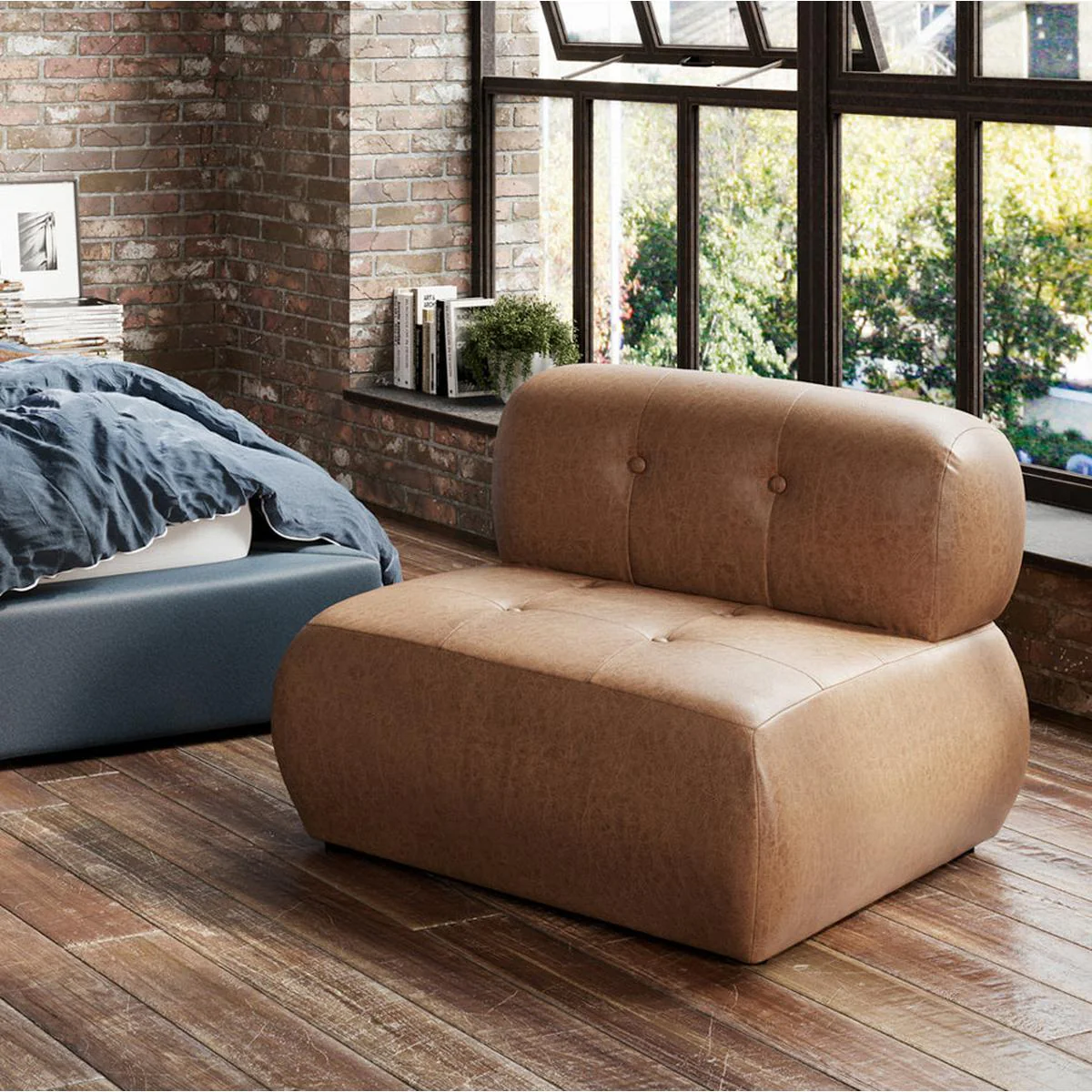 HO+ME Reese Occasional Chair In Tan - Image 6