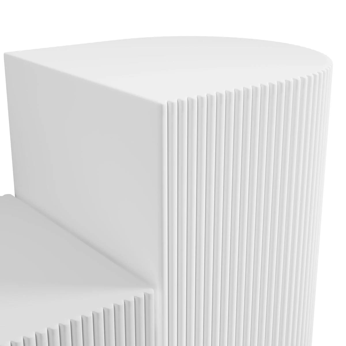 HO+ME Reed Side Tables In White - Image 5