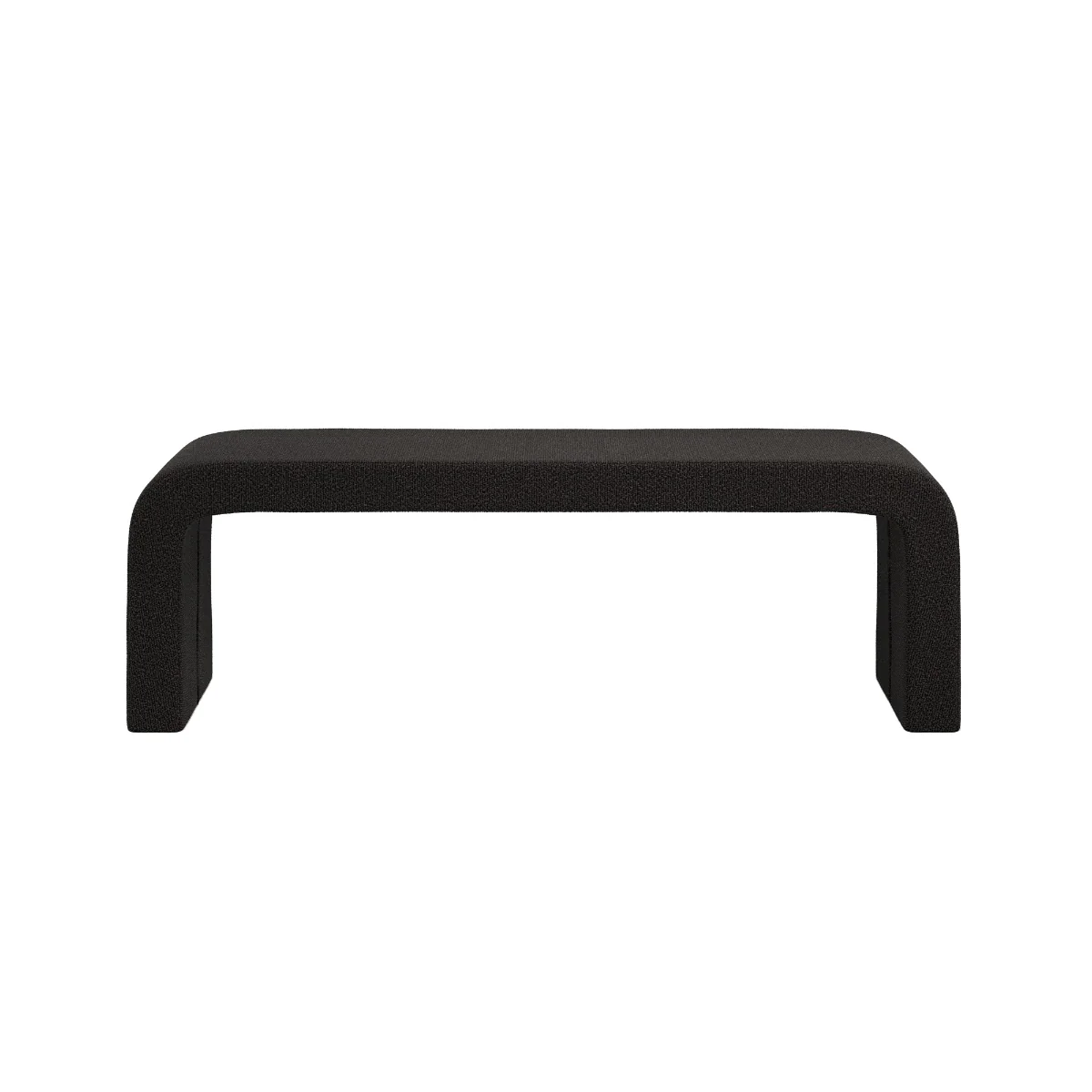 HO+ME Ren Bench In Black Boucle - Image 2