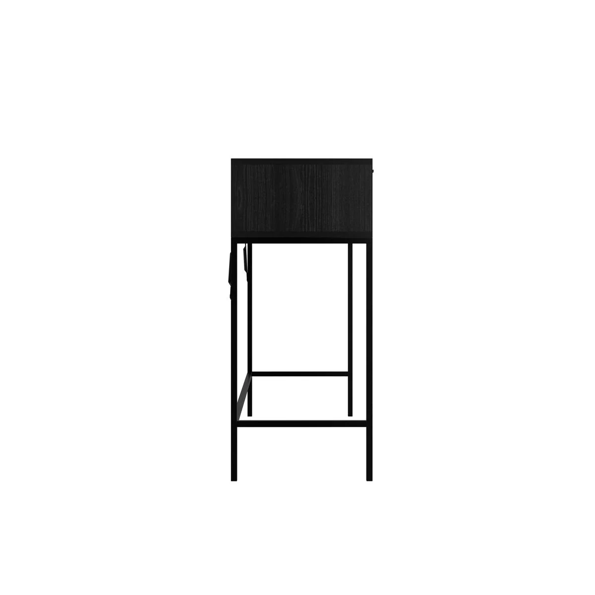 HO+ME Riga Reeded Glass Console Table In Black - Image 3
