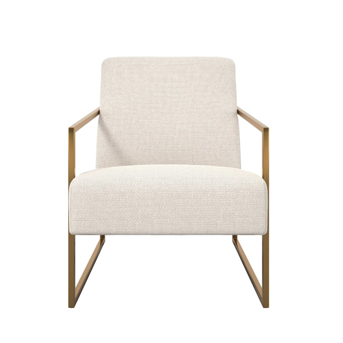 HO+ME Ritz Occasional Chair In Gold And Beige Tweed - Image 2