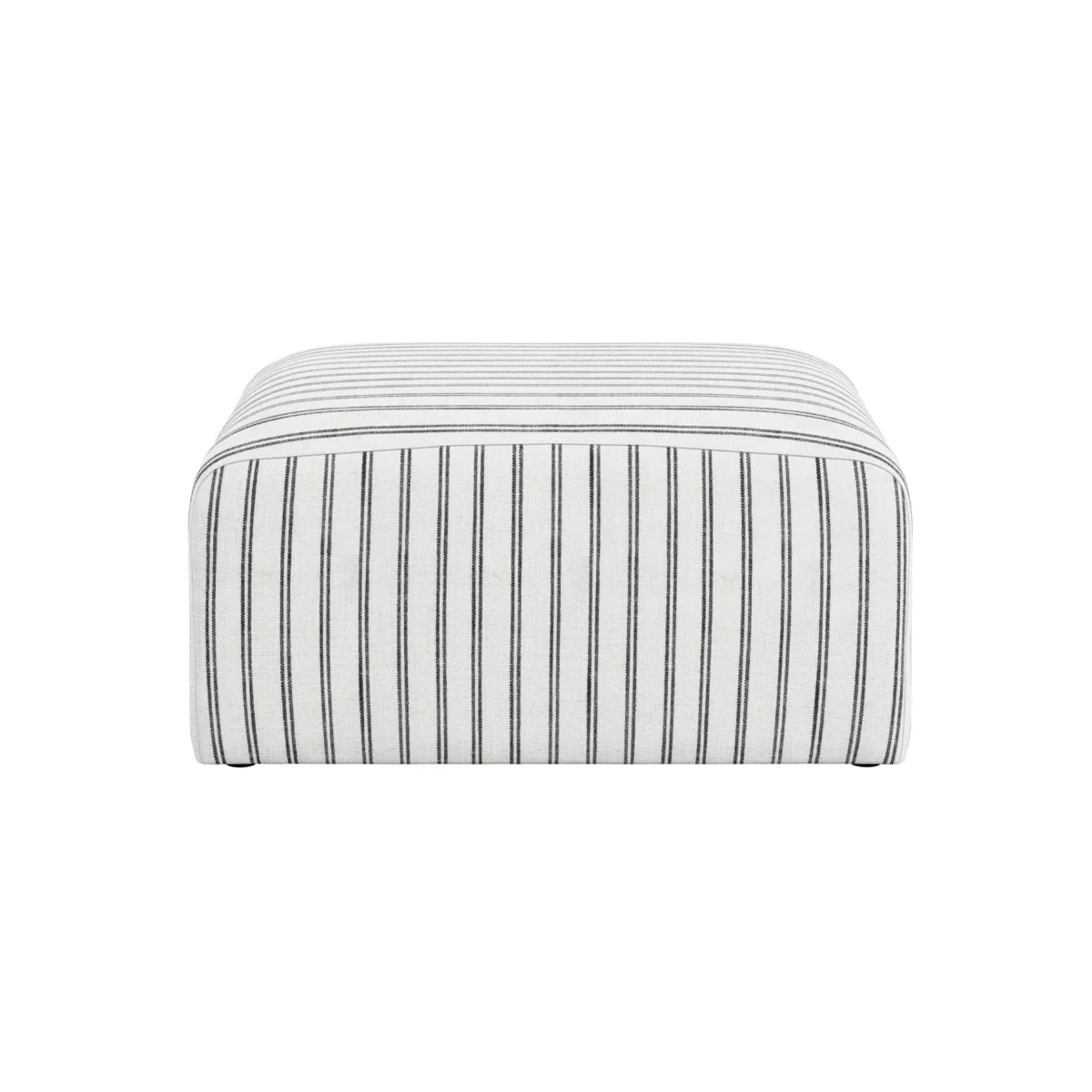 HO+ME Ryder Pouffe In Chalk Stripe Ticking - Image 2