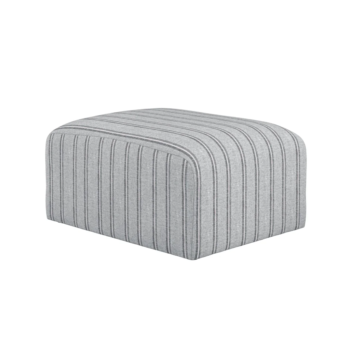 HO+ME Ryder Pouffe In Thick Stripe Ticking