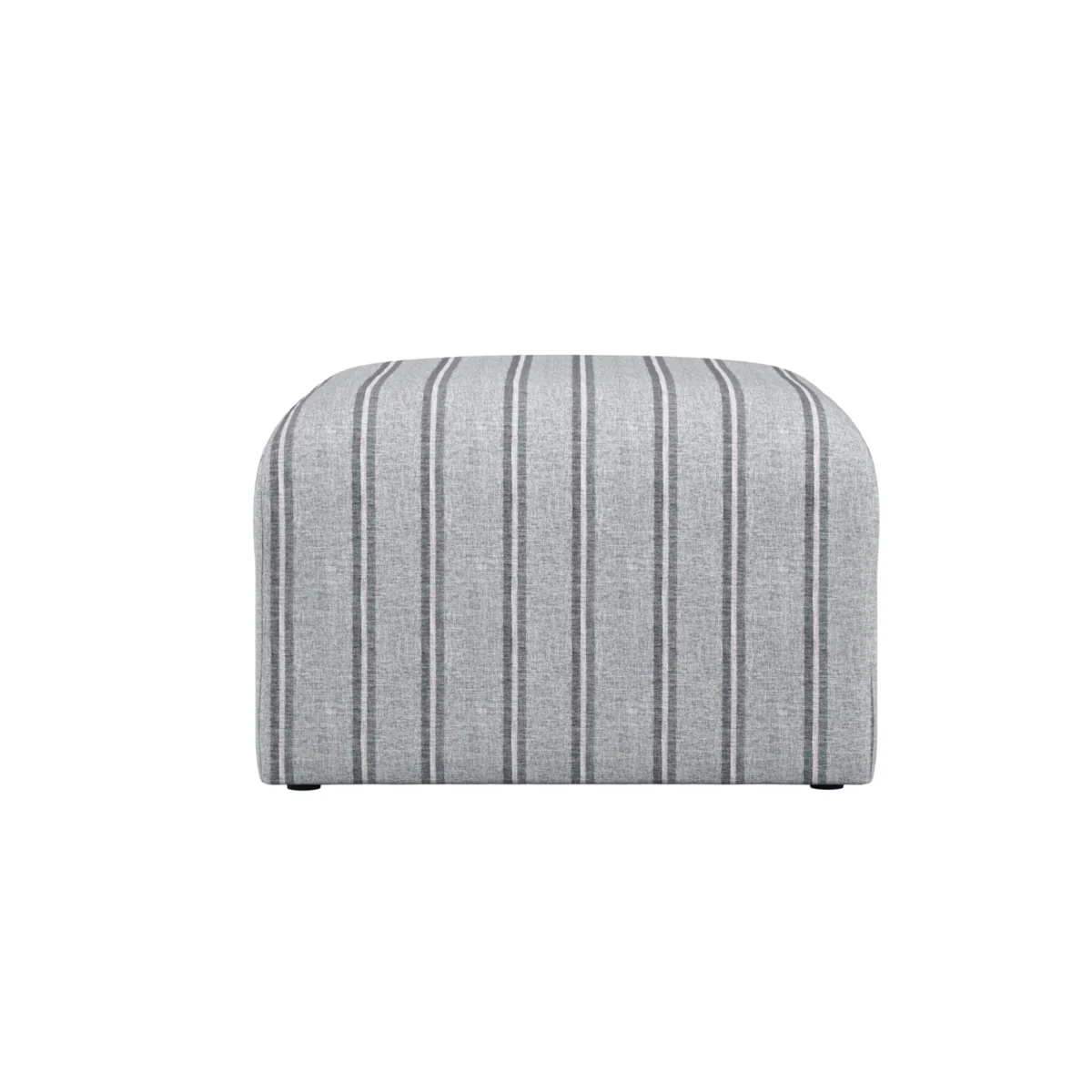 HO+ME Ryder Pouffe In Thick Stripe Ticking - Image 3