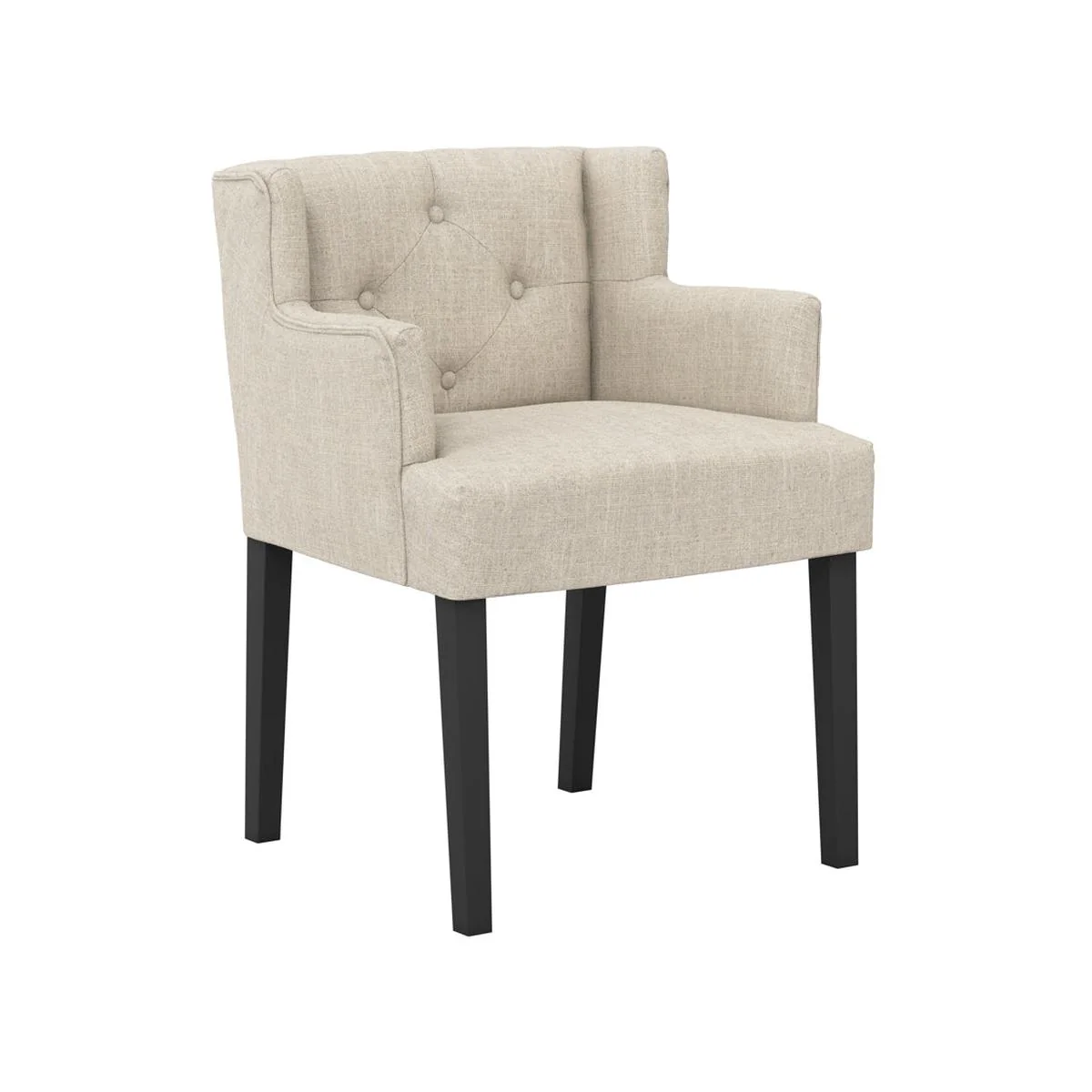 HO+ME Shay Winged Dining Armchair In Stone - Image 2