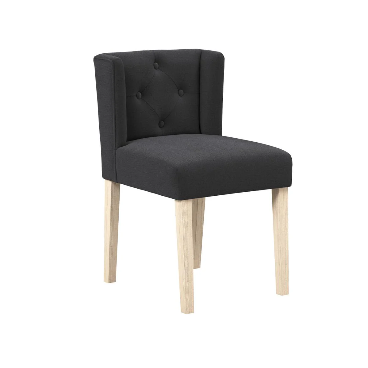 HO+ME Shay Winged Dining Chair In Anthracite Grey