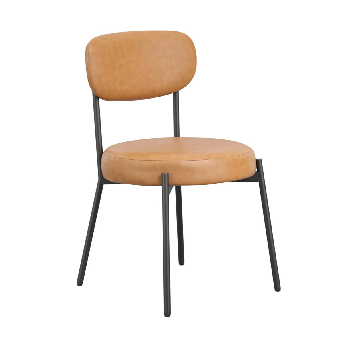 HO+ME Smith Dining Set of Two Dining Chairs In Caramel - Image 2
