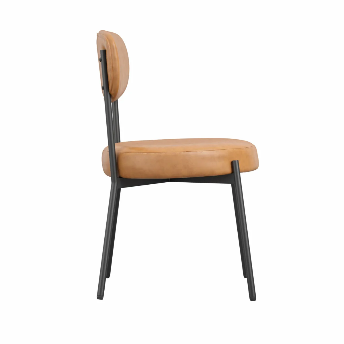 HO+ME Smith Dining Set of Two Dining Chairs In Caramel - Image 3