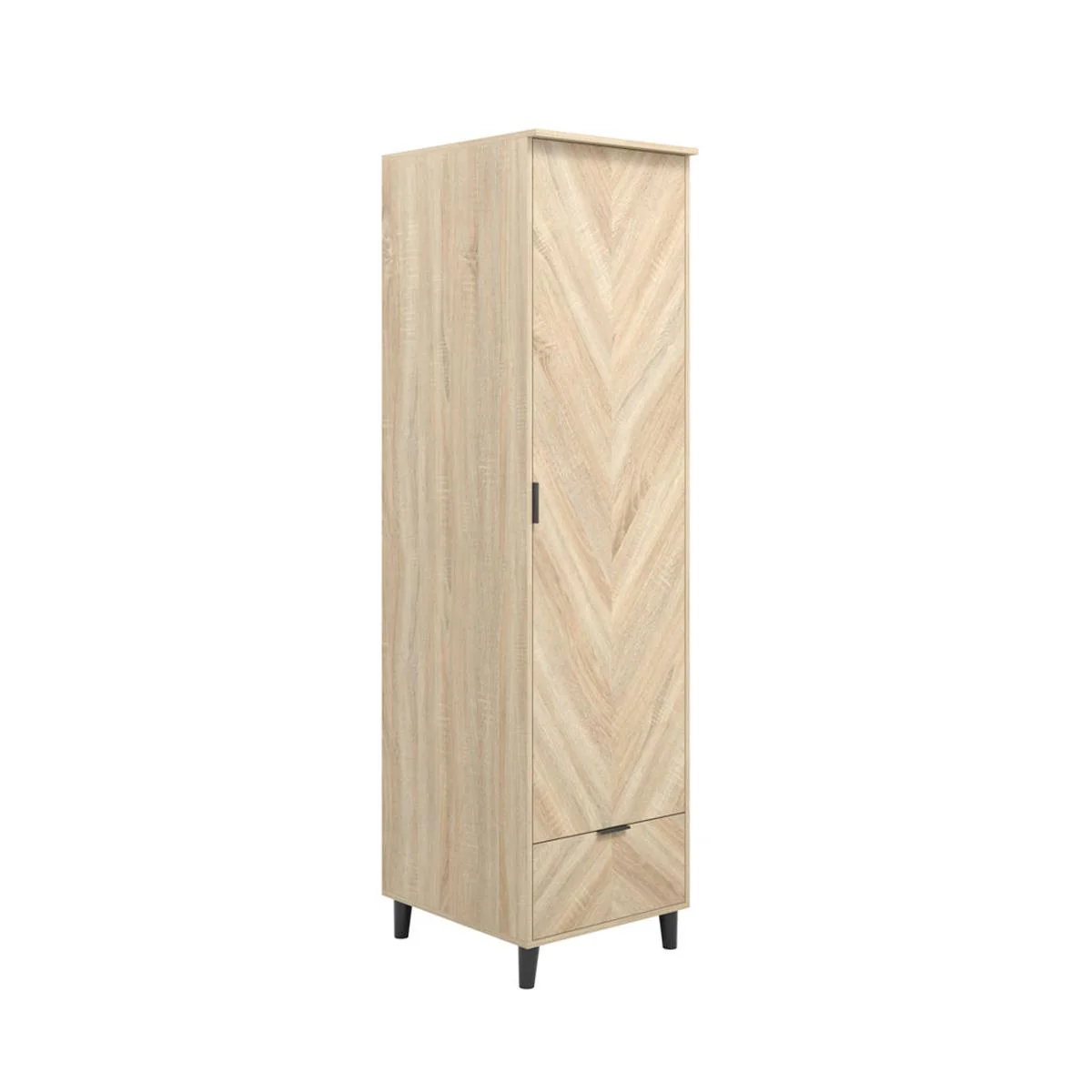 HO+ME Stockholm 1 Door Wardrobe in Chevron